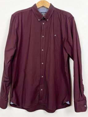 Nantucket Whaler Men's Burgundy Flannel Button-Down Shirt Size XXL